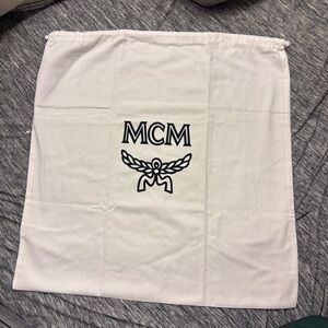 MCM White Dust Bag/Drawstring Bag